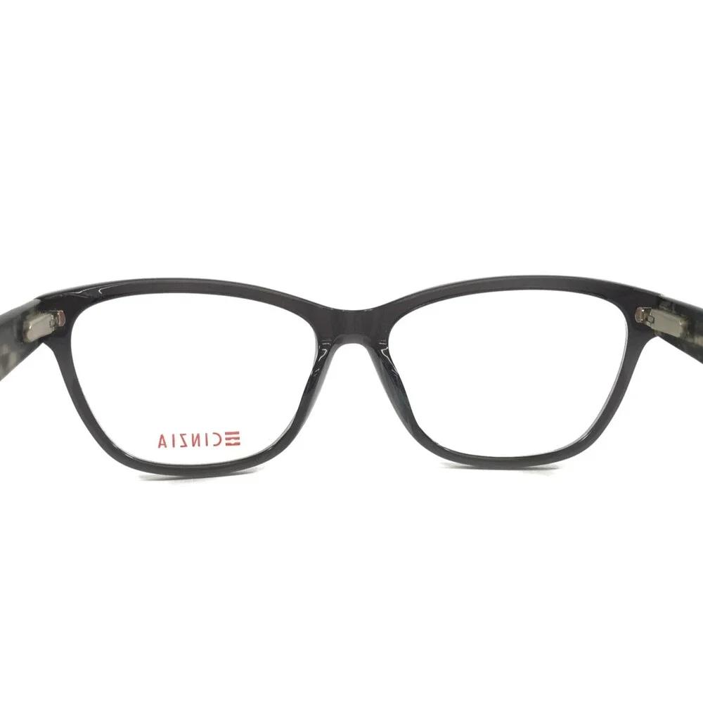 Cinzia Eyeglasses Frames CIN-5046 C3 Shiny Dark Brown Cat Eye Full Rim 54-15-140